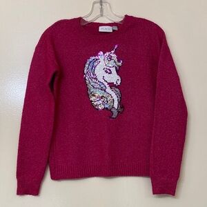 The Children’s Place Girls' Fuchsia Unicorn Sweater